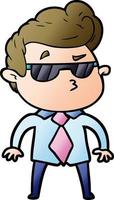 cartoon cool guy vector