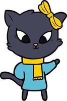 Vector cartoon cat