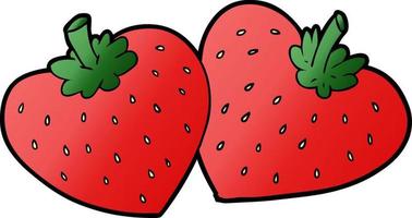 Vector cartoon strawberries