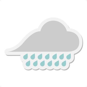 Vector raincloud sticker