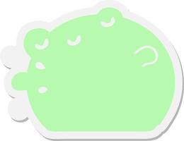 Vector frog sticker