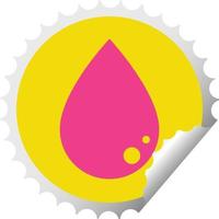 blood drop graphic vector circular peeling sticker