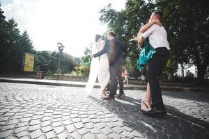 vista de la fiesta de bodas foto