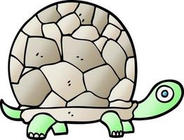 tortuga de dibujos animados de ilustración de gradiente de vector