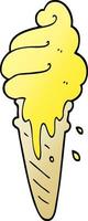 vector gradient illustration cartoon ice cream cone