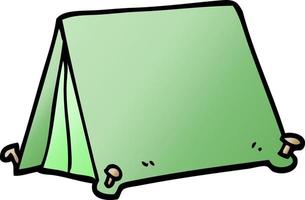 vector gradient illustration cartoon tent