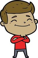 happy cartoon man vector