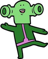 friendly cartoon alien vector