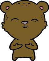 happy cartoon bear vector