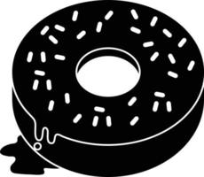 vector icon illustration of a tasty iced donut