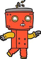 cartoon robot pointing vector