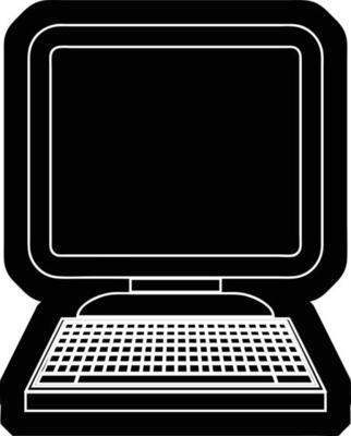 vector icon illustration of a computer
