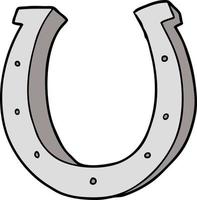 cartoon iron horse shoe vector