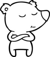 happy cartoon bear vector