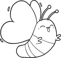 funny cartoon butterfly vector