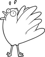 cartoon bird squawking vector