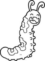 funny cartoon caterpillar vector