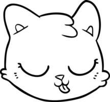 cartoon cat face vector