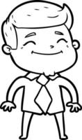 happy cartoon businessman vector