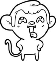 crazy cartoon monkey vector