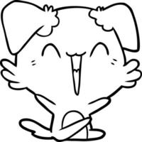 dibujos animados de perrito feliz vector