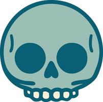 tattoo style icon of a skull vector