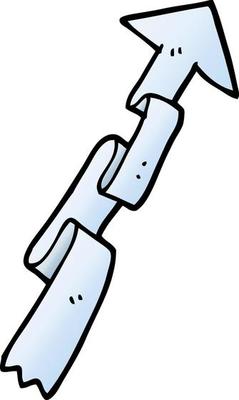 vector gradient illustration cartoon banner arrow