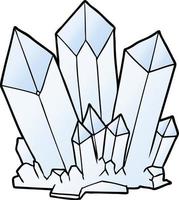 Vector cartoon crystals