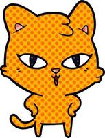 cartoon cat character vector