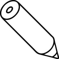 tattoo in black line style of a coloring pencil vector