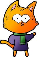 Vector cartoon cat