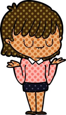 Vector cartoon girl