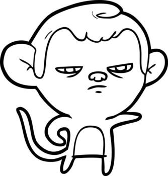 Vector cartoon monkey
