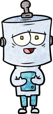 Vector cartoon robot