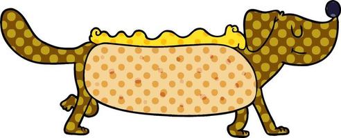 cartoon hotdog character vector