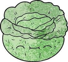 Vector cartoon cabbage