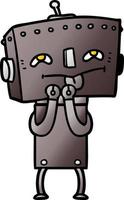 cartoon doodle character robot vector