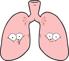 Vector cartoon lungs