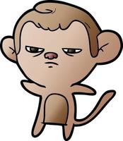 cartoon doodle character monkey vector