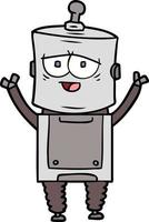 Vector cartoon robot