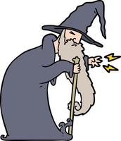 Vector cartoon wizard