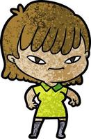 cartoon woman character vector