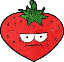 cartoon strawberry character vector