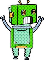 personaje de robot de dibujos animados vector