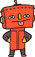 personaje de robot de dibujos animados vector