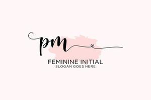 Initial PM beauty monogram and elegant logo design, handwriting logo of  initial signature, wedding, fashion, floral and botanical with creative  template. 17485864 Vector Art at Vecteezy