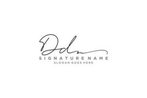 Initial DD Letter Signature Logo Template elegant design logo Sign Symbol template vector icon