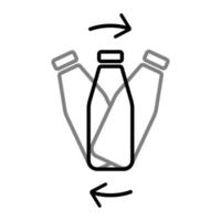 vector de icono de batido de botella para diseño gráfico, logotipo, sitio web, redes sociales, aplicación móvil, ilustración de interfaz de usuario