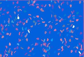 Light Blue, Red vector pattern with chaotic shapes.