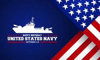 Happy birthday United States Navy vector